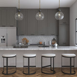 Ivanna Counter Stool, Black - Beige