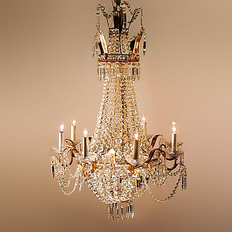 7730-MD0604L8 LT712401 8 Light Empire Style Chandelier (43Hx28D)