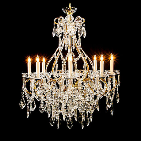7730-MD0625L8A LT712601 8 Light Beaded Crystal Chandelier (32Hx24D)