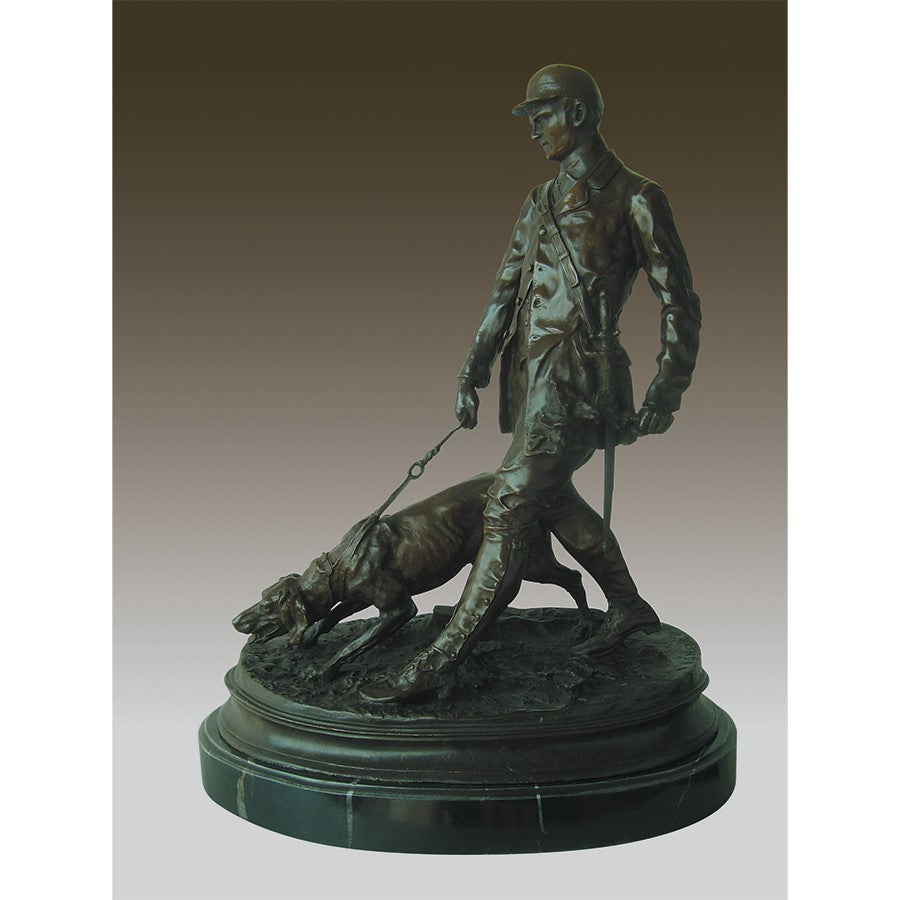 Bronze Hunter with Dog 