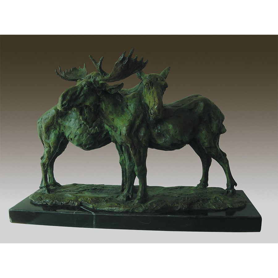 Bronze Two Moose 
