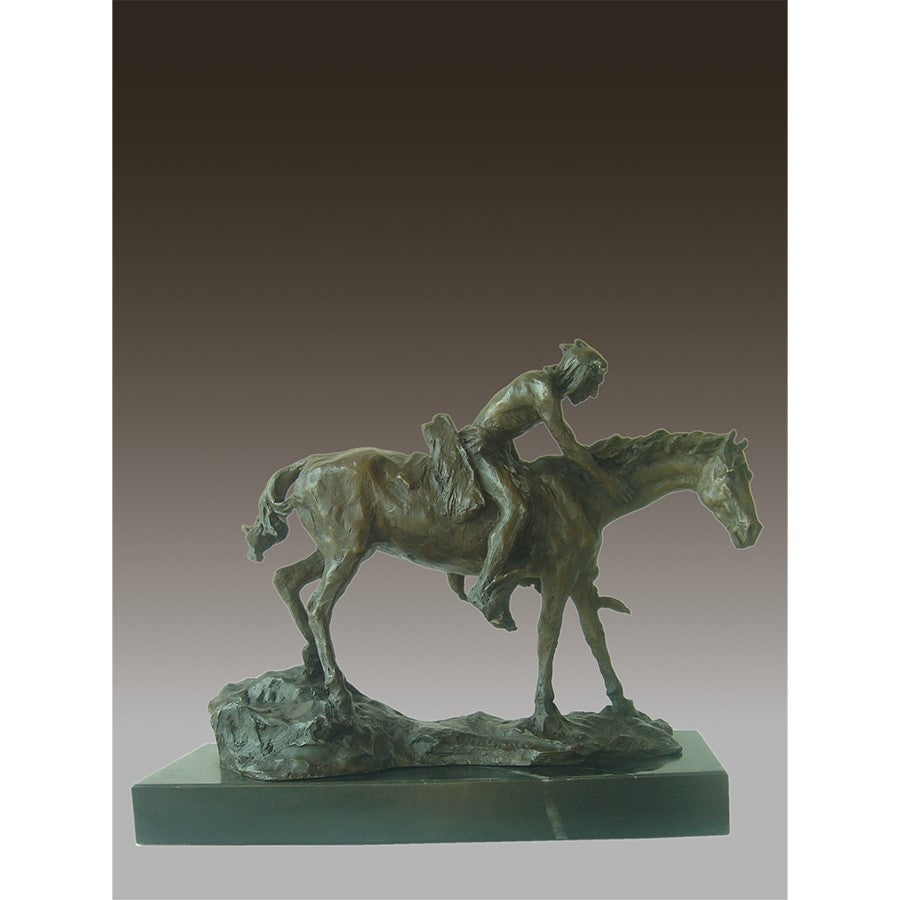 Bronze Indian on Horseback 