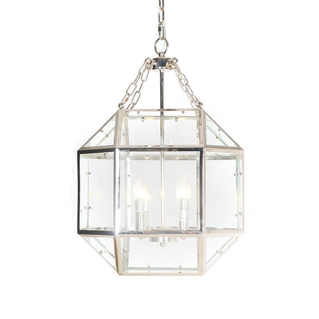 7747-103L4NI LT760403 4 Light Iron Chandelier w/Nickel Finish (26Hx18D)