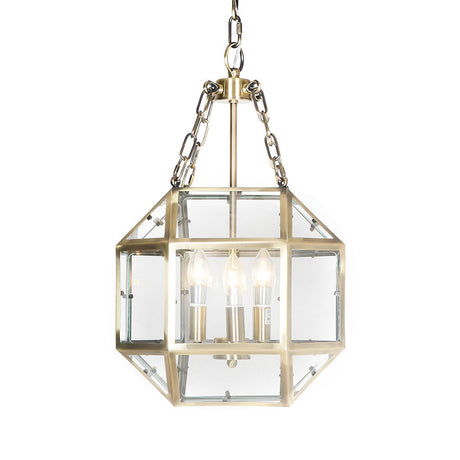 7747-104L3BRZ LT760501 3 Light Iron Chandelier w/Bronze Finish (22Hx14D)