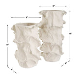 Ripple Crest Vases, S/2