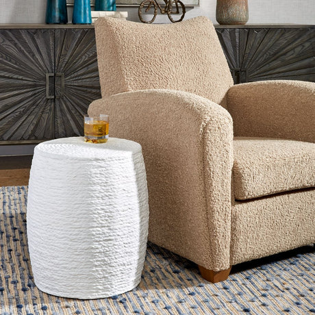 Resort Accent Stool, White