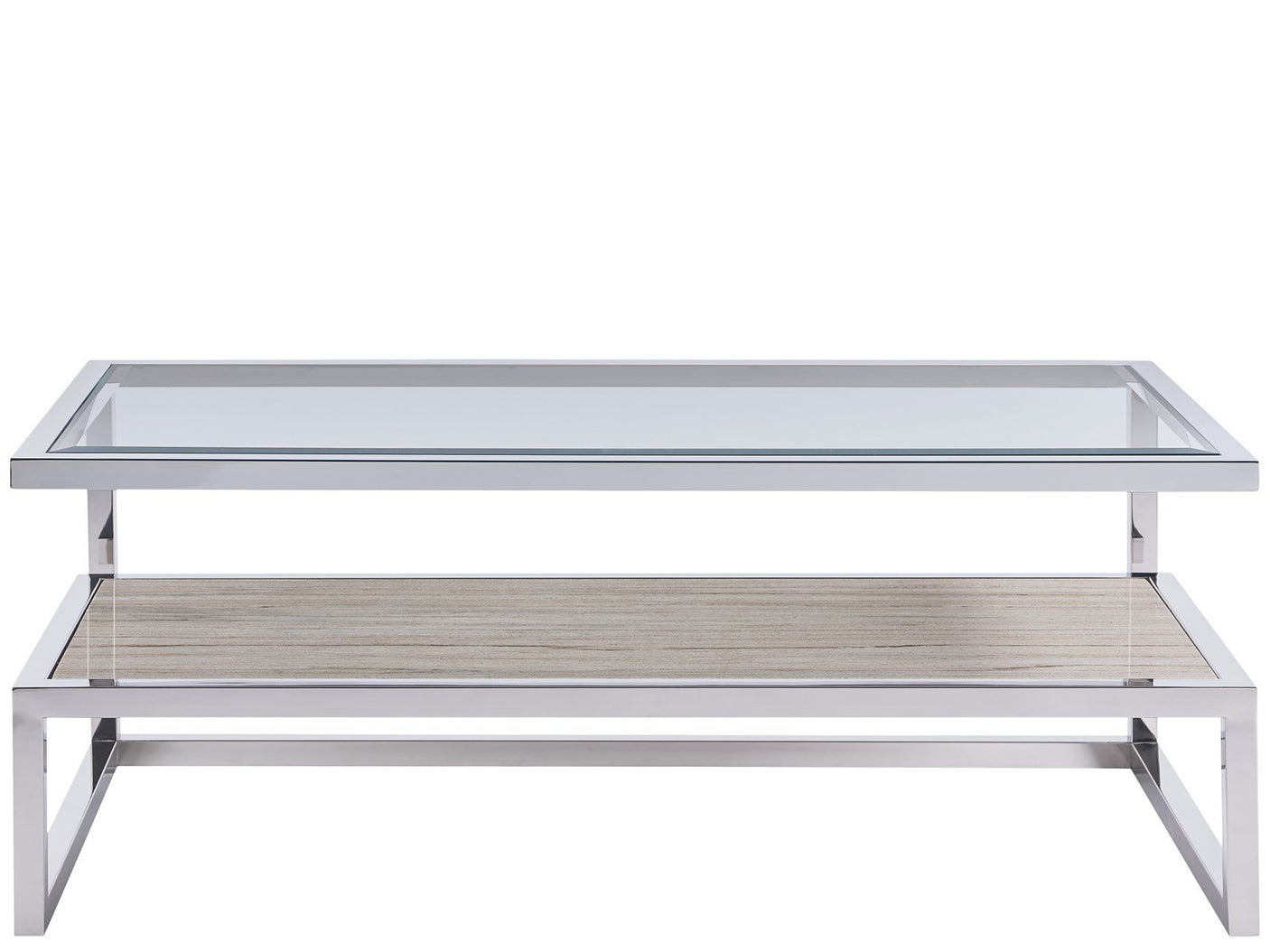 Cocktail Table with Stone Shelf