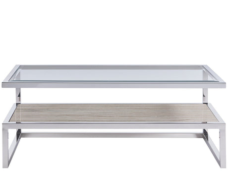 Cocktail Table with Stone Shelf