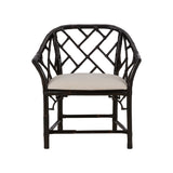 Chippendale Bamboo Arm Chair - Cracked Pepper