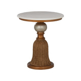 Tassel Side Table- Silver & Gold
