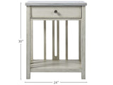 Bedside Table with Stone Top