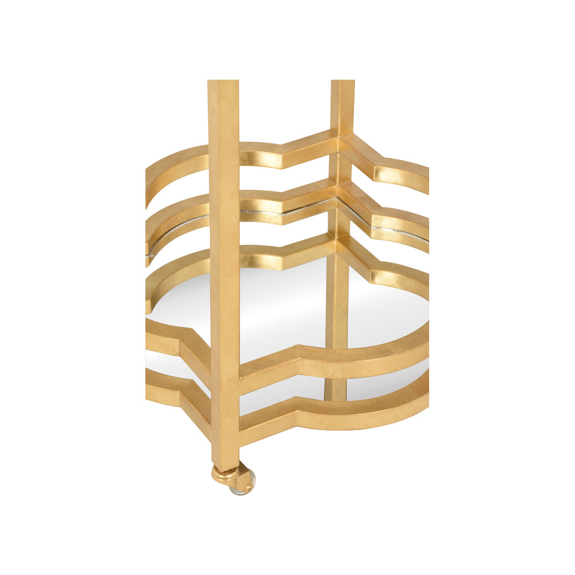 Quatrefoil Bar Cart - Gold