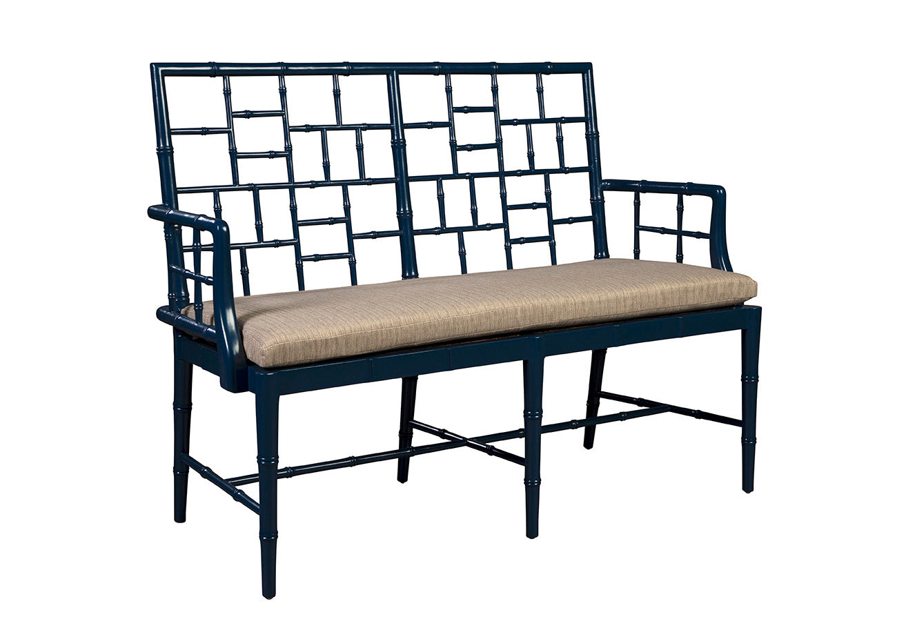 Blue Belleville Settee - Kings Fine Art & Decor