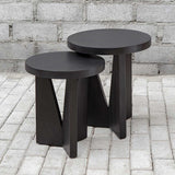 Nadette Nesting Tables, Espresso, S/2