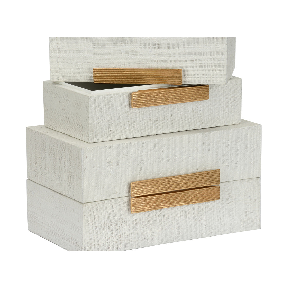 Raffia Boxes - White (S2)