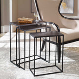 Coreene Nesting Tables, Black, S/3