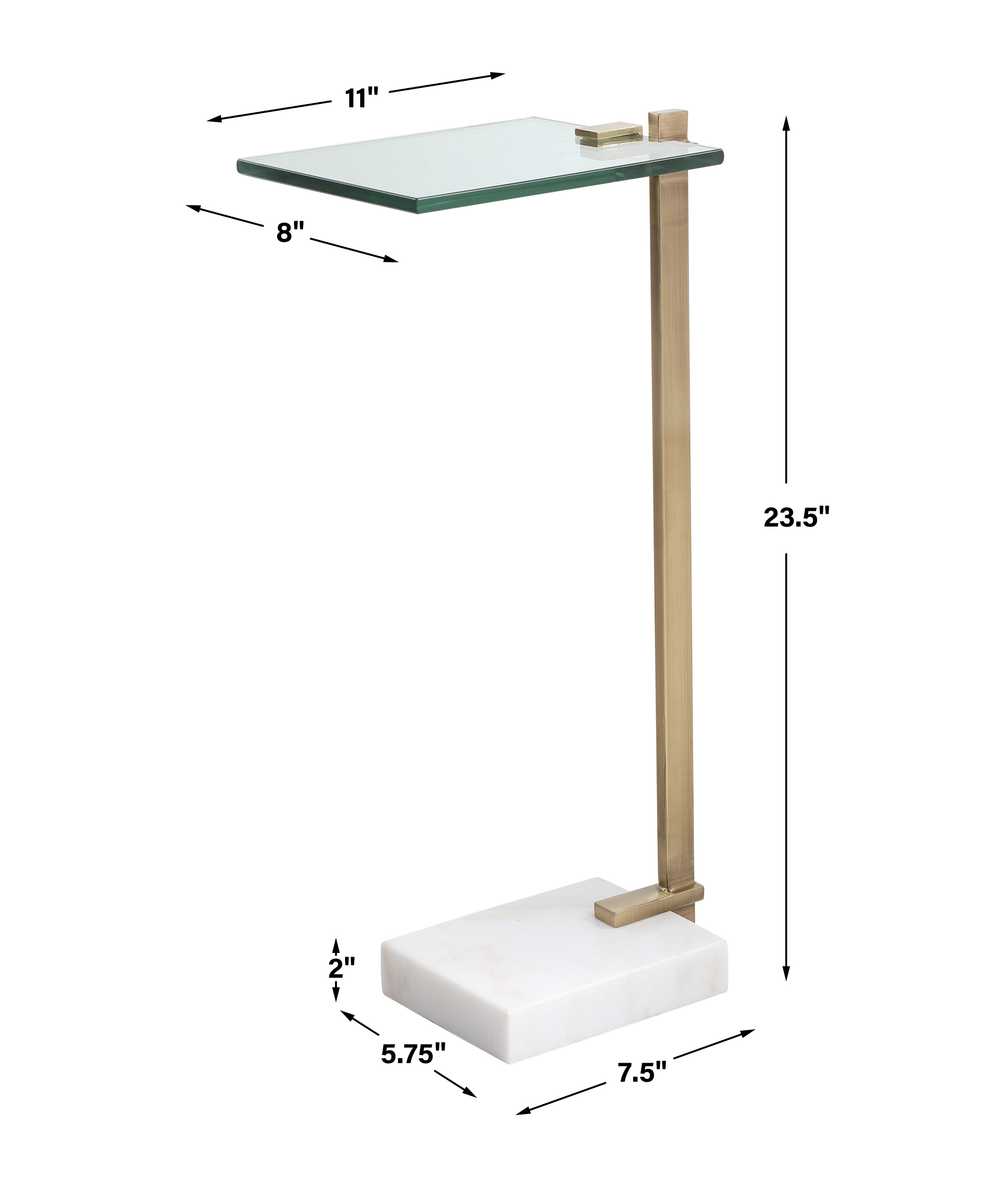 Butler Accent Table, White