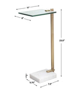 Butler Accent Table, White