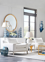 Pagoda Lamp - Blue/White