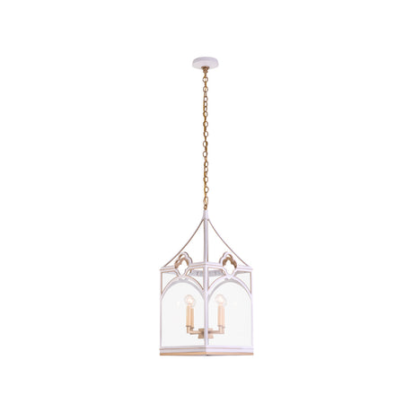 Quatrefoil Lantern - White