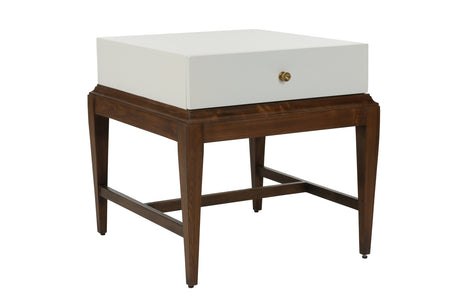 Emery End Table - White
