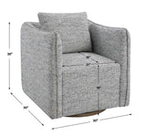 Corben Swivel Chair, Blue