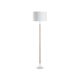 Amelia Rattan Floor Lamp - Matte White
