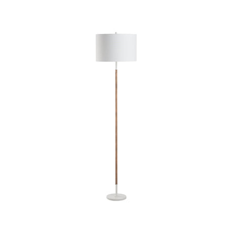 Amelia Rattan Floor Lamp - Matte White