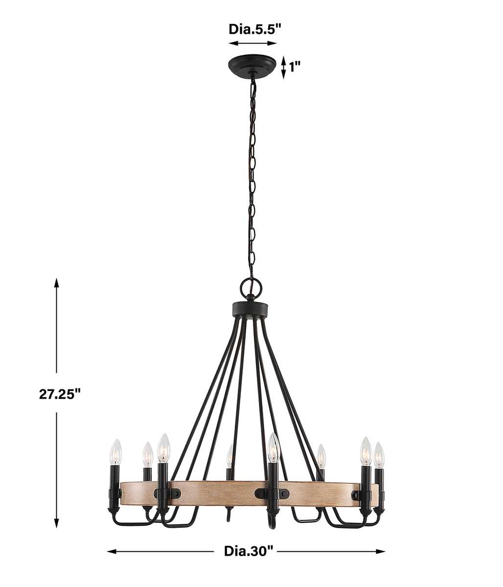 Deschutes, 8 Lt Chandelier