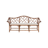 Chippendale Bamboo Settee -Brown