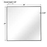 Alexo Square Mirror, Black