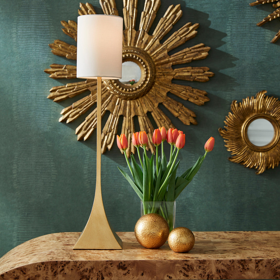 Gold Leaf Buffet Lamp