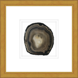 ASGD01 - FRAMED AMBER AGATE SLICE Shadow box hand framed in a traditional gold frame. Finished Size: W 16.00 in x H 16.00 in