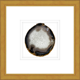ASGD03 - FRAMED AMBER AGATE SLICE Shadow box hand framed in a traditional gold frame. Finished Size: W 16.00 in x H 16.00 in