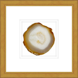 ASGG01 - FRAMED AMBER AGATE SLICE Shadow box hand framed in a traditional gold frame. Finished Size: W 16.00 in x H 16.00 in