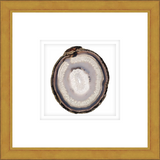 ASGY01 - FRAMED AMBER AGATE SLICE Shadow box hand framed in a traditional gold frame. Finished Size: W 16.00 in x H 16.00 in