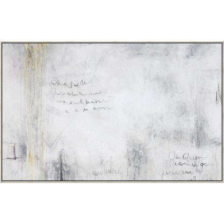 EAHPC22009 - SERENE STUDY I framed floating in a contemporary silver frame. Finished Size: W 80.00 in x H 50.00 in