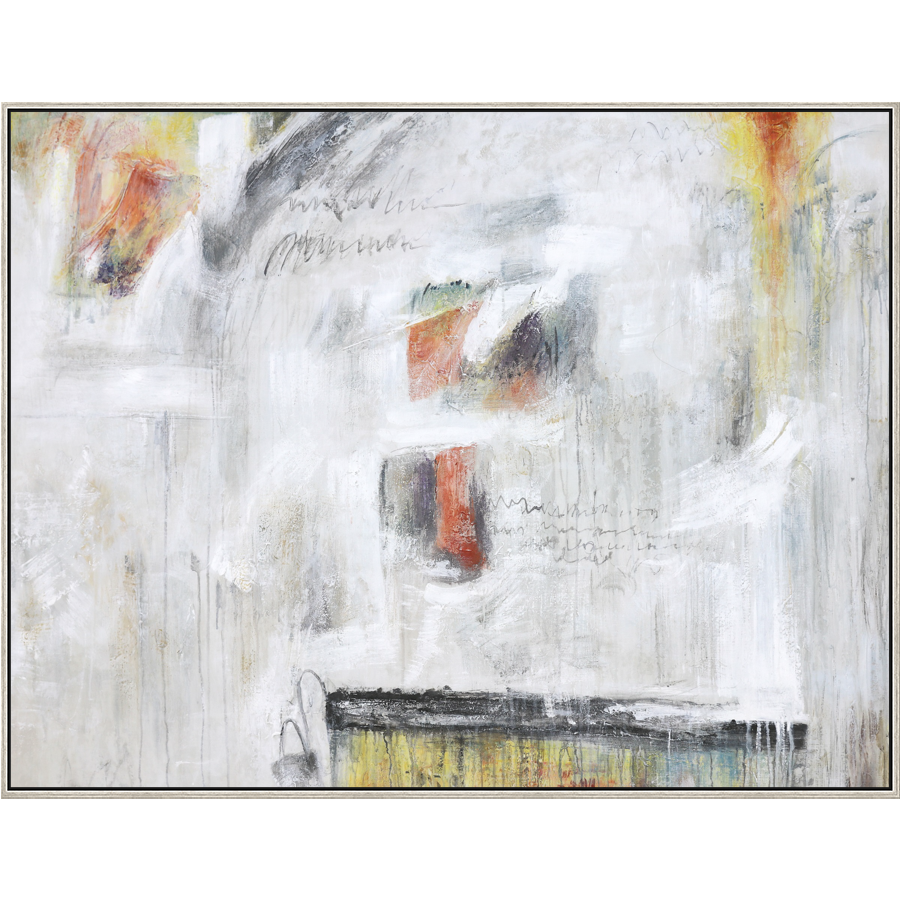 EAHPC22011 - COLOR STUDY framed floating in a contemporary silver frame. Finished Size: W 65.00 in x H 50.00 in