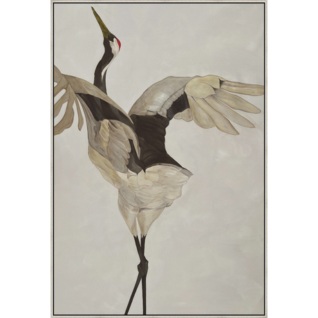 EAHPC22018 - HERON II framed floating in a contemporary silver frame. Finished Size: W 50.00 in x H 74.00 in
