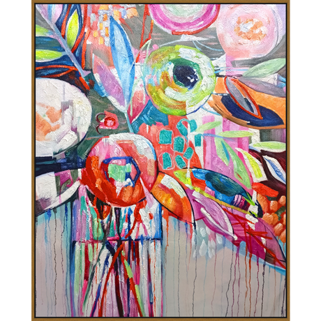 EAHPC22033 - COLOR BLOOM II framed floating in a contemporary gold frame. Finished Size: W 48.00 in x H 60.00 in