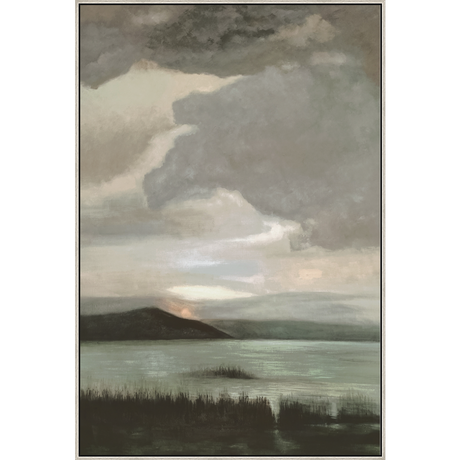 EAHPC22037 - LONELY ISLAND I framed floating in a contemporary silver frame. Finished Size: W 48.00 in x H 72.00 in