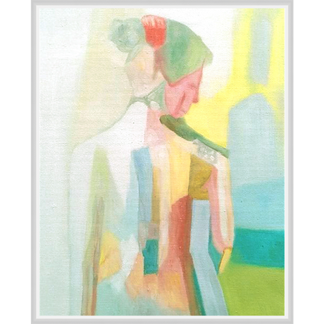 EAHPC22085 - CHROMATIC WOMAN I framed floating in a contemporary white frame. Finished Size: W 24.00 in x H 30.00 in