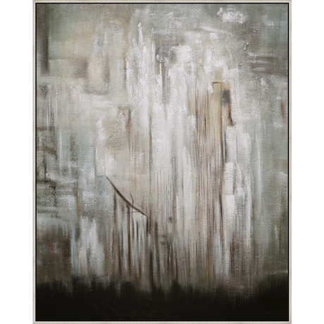 EAHPC22105 - MUTED PINK framed floating in a contemporary silver frame. Finished Size: W 54.00 in x H 68.00 in