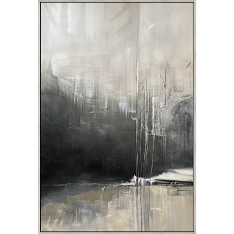 EAHPC23010 - AUTUMN LANDSCAPE I framed floating in a contemporary silver frame. Finished Size: W 48.00 in x H 72.00 in