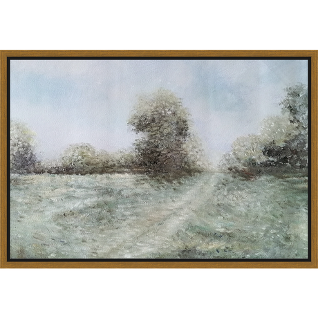 EAHPC23015 - GRASSY KNOLL framed floating in a contemporary gold frame. Finished Size: W 24.00 in x H 16.00 in