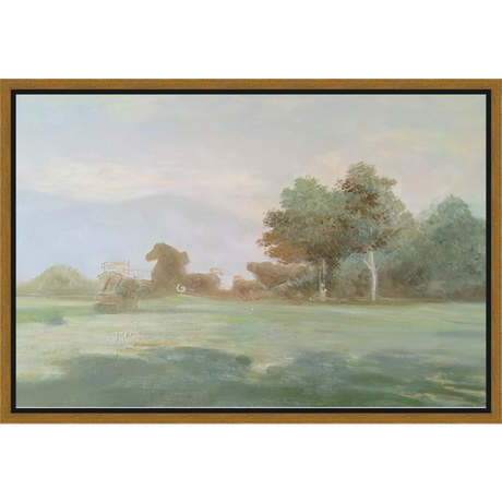 EAHPC23017 - EDGE OF THE FOREST framed floating in a contemporary gold frame. Finished Size: W 24.00 in x H 16.00 in