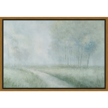 EAHPC23019 - PATH BETWEEN THE TREES framed floating in a contemporary gold frame. Finished Size: W 24.00 in x H 16.00 in