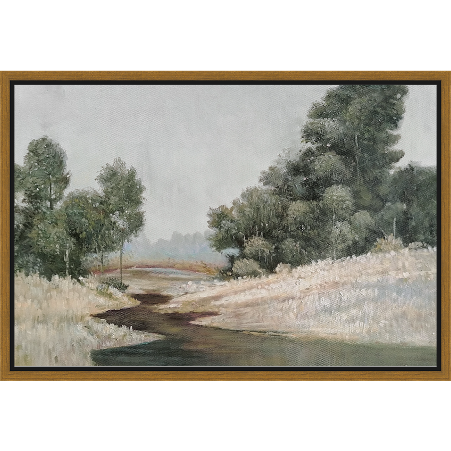 EAHPC23020 - DRY SEASON framed floating in a contemporary gold frame. Finished Size: W 24.00 in x H 16.00 in