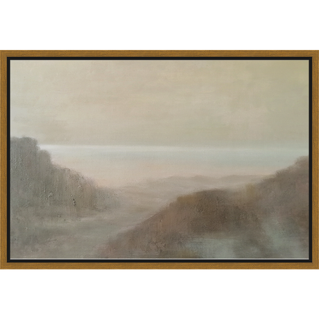 EAHPC23021 - VIEW TO THE SEA framed floating in a contemporary gold frame. Finished Size: W 24.00 in x H 16.00 in