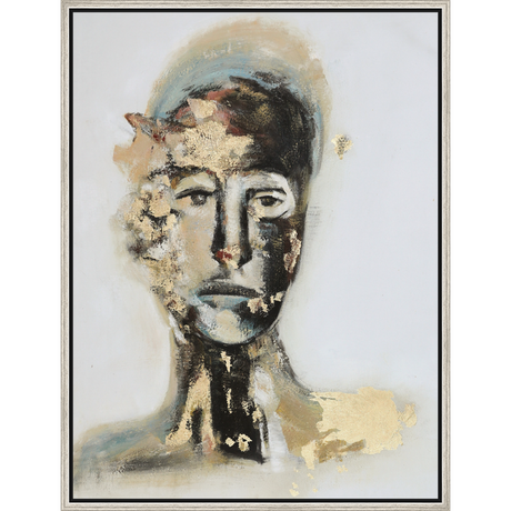 EAHPC23030 - PORTRAIT framed floating in a contemporary silver frame. Finished Size: W 24.00 in x H 32.00 in